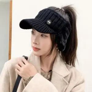 여성 겨울 밍크 골프 방한 귀달이 귀마개 니트 모자 남성용 귀마개 여성 넥워머 여자 바라클라바