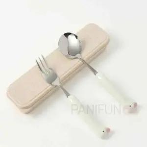 오리 숟가락포크 핑크 어린이수저세트 어린이수저케이스 숟가락세트 어린이수저 유아수저케이스