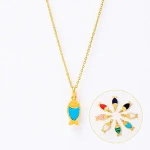 [골드모아]여자 순금 목걸이 5.62g [컬러빔 물고기]