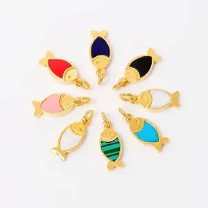 [골드모아]순금 펜던트 메달 3.75g [컬러빔 물고기]