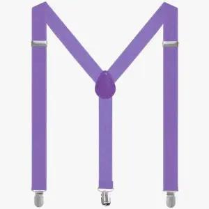 [셀러에이드]컬러 멜빵 바지 성인용 보라색 스트랩 팬츠