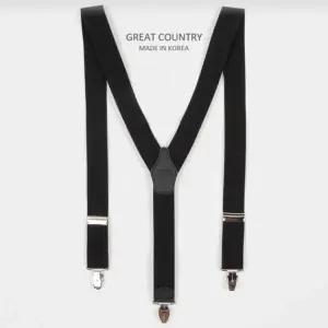 [셀러에이드]블랙 무지 클래식 멜빵 바지 서스펜더 스트랩