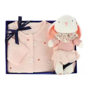 [갤러리아] (압소바출산,백일,돌예쁜내의세트)아네모네내의+애착인형세트(A1A-223DD)