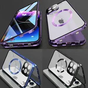 갤럭시 s26 울트라 플러스 전면 투명 맥세이프 호환 마그네틱 풀커버 슬림 메탈 범퍼 케이스