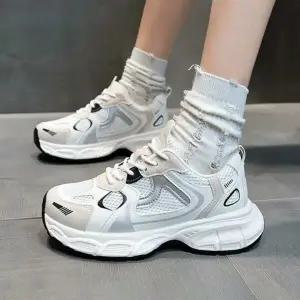 여자 두꺼운굽 망사 클래식 어글리 트렌디 스니커즈