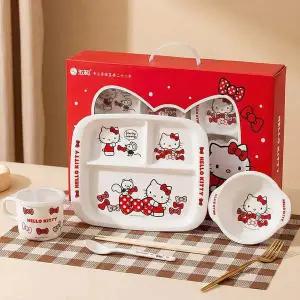 [알티피아]BS 헬로키티 멜라민 식판 식기세트-레드
