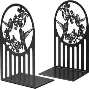 위드 허밍버드 북엔드 선반 장식용 메탈 무거운 책용 북스토퍼 가정 사무실 도서관 학교 사용용