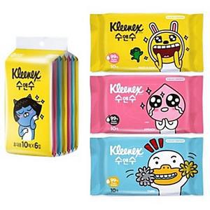 [2개구성] 유한킴벌리 크리넥스 수앤수 카카오프렌즈 10매X6입 생활용품 사무용픔 QWC1258F