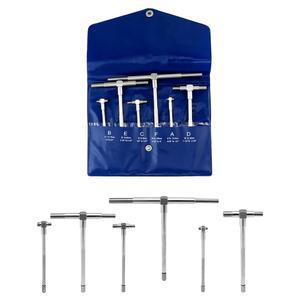 QWORK 5/16인치에서 6인치까지의 텔레스코픽 게이지 보어 게이지, 6팩 홀 세트, 스틸 T-보어 측정 도구, 텔레스코프 풀 라운드