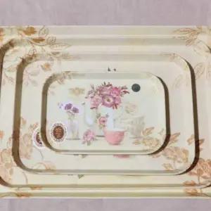 [오너클랜]대사이즈 로즈와인 스퀘어쟁반 다용도