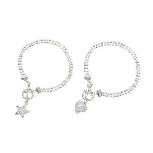 CRICRI 별 스타 스와로브스키 크리스탈 제작 팔찌 SnX8+2VLl