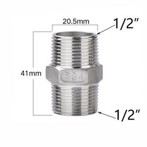 304 스테인리스 스틸 이중 BSPT 수 나사산 튜브 조인트 감소 파이프 커넥터 Dn10 12 인치