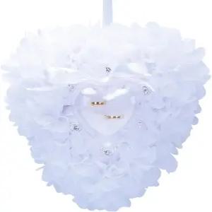 테와포스 링 베개는 화이트 로즈 모잠비크 다이아몬드 플라워로 디자인되었습니다. 선물 상자와 함께