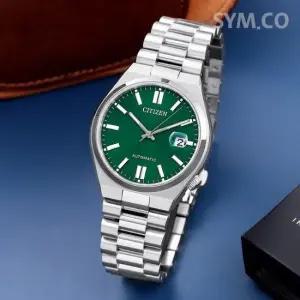 NJ0150-81X 오토매틱 사파이어 츠요사 딥그린 남자 메탈 시계 d