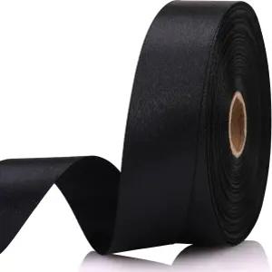 수제 장미 선물 포장 타임리스 플라워 부케 결혼식 및 파티 장식을 위한 NISDOCF 7/8 인치 30 야드 블랙