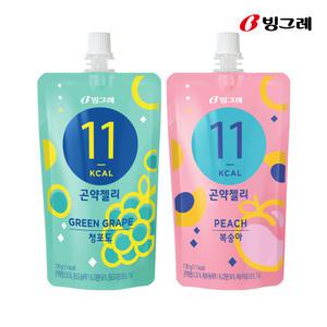 빙그레 11kcal 곤약젤리 복숭아 청포도 15개 / 30개