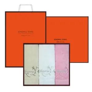 [아트박스]/송월타월 송월 샤보렌 프레쉬 130g 3매 선물세트+쇼핑백 기념수건 답례품