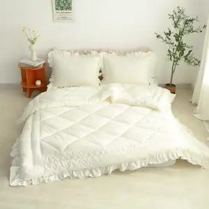 코트니 순면광목 프릴 차렵이불 패드세트 SS