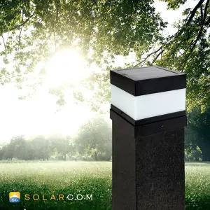 솔라콤 태양광 데크 카페등 LED 야외 조명 태양열 테라스 사각등 문주 실외 잔디등