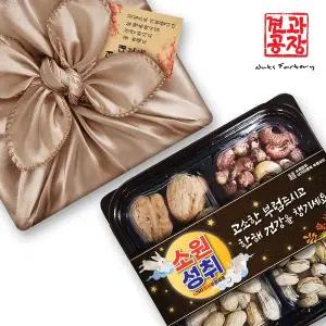 [견과공장]정월 대보름 부럼 세트 소원성취 네가지행복 보자기포장 선물세트
