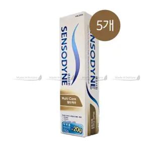 센소다인 멀티케어 치약(120g) x 5개 시린이개선효과/ 안티프라그.구취제거
