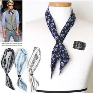 [하프클럽/니나스파리]2겹양면_타이패션남자면스카프.가죽홀더(6SH287)