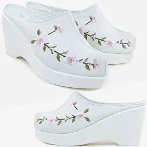 [뮤즈몰] 한복슬리퍼 / 8cm, 5.5cm 통굽 여성 한복신발/실내/코고무신/꽃신발/키높이/명절