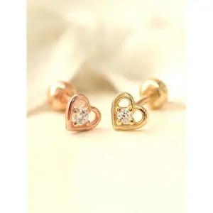 [미니멀피어싱]14K 미니 프레즐 하트 피어싱 귀걸이