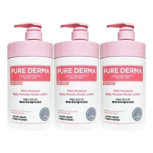 엘지 퓨어더마 마일드 모이스처 바디로션 베이비파우더향 1L X 3개