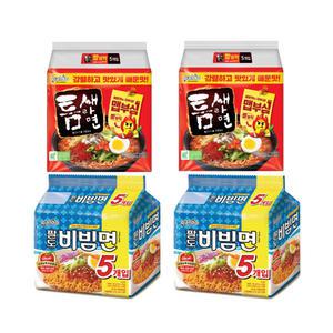 팔도 틈새라면, 120g, 10개 + 비빔면, 130g, 10개