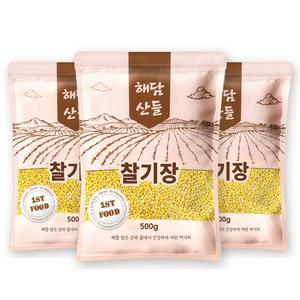 국산 찰기장 500g x 3봉 l 노란 기장 쌀 잡곡