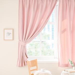 더자리 붙이는 암막커튼 작은창, 린넨필블라썸핑크+커튼끈1P