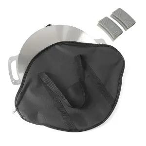 만능큐 스텐 그리들(40cm) (손잡이+가방포함)