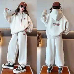 [삐삐네옷가게]여아 주니어 러블리후드 봄 가을 트레이닝 상하 초등학생 세트