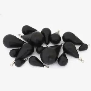 블랙 무광 봉돌 물방울 추 8호 문어 갑오징어 쭈꾸미 검정 고리 회전 싱커