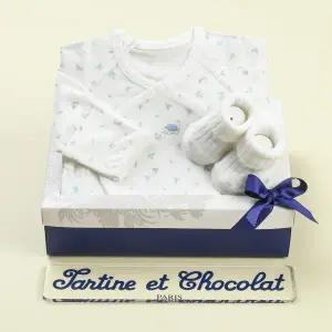 [롯데백화점]타티네쇼콜라 윈디배냇가운+쁘띠단말(임신출산선물)TNNMNG05UW-64