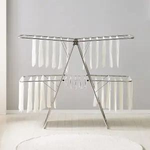 [리빙코아] 국산 올스텐 접이식 튼튼한 고급형 9파이 특대2단 빨래건조대