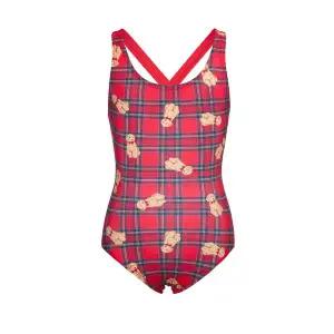 [레노마수영복](하남점)지퍼백 폴리백 2종 무상증정 여아 타탄퍼피 원피스수영복RN-GF2E802-RD