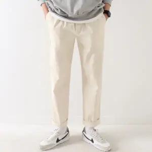 [지지블랙][M4XL] 세상편한 스팅 코튼 스판 밴딩 면바지 일자핏 빅사이즈 ZZBBT076