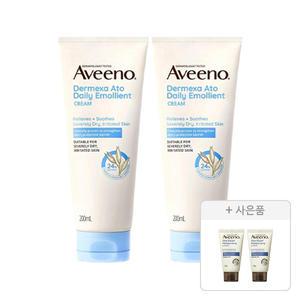 아비노 NEW 더멕사 아토 데일리 에몰리언트 바디크림 200ml, 2개 + 증정(스킨릴리프 바디로션 30g, 2개)