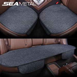 SEAMETAL-아마 자동차 시트 커버 린넨 패브릭 의자 보호 패드 매트 트럭 suv용 범용