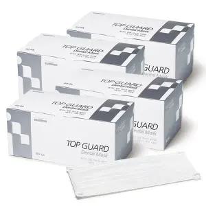 탑가드 덴탈마스크 대형 흰색 50매입 X4통 국내생산 일회용마스크