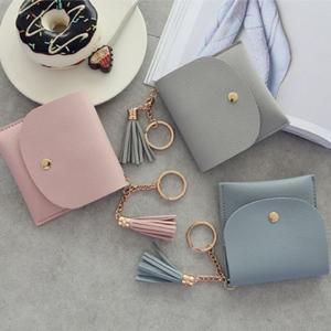 반지갑 카드지갑 크로스백 키링 태슬 파스텔 7컬러 미니
