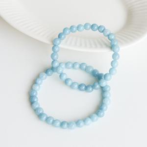 아쿠아마린 심플 원석팔찌 6미리 파워스톤 천연석