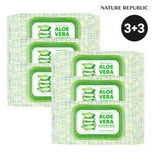 [네이처리퍼블릭] 6개묶음 네이처리퍼블릭 수딩 앤 모이스처 알로에베라 클렌징 티슈 (총 480매)