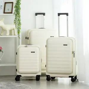 100% 폴리카보네이트 전면 개방 확장형 24인치 캐리어 기내용 수화물 여행가방