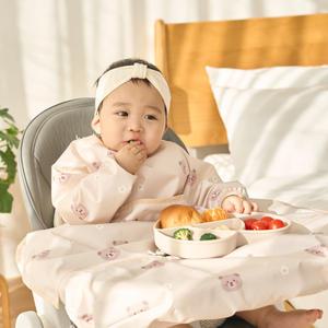 자기주도 이유식 턱받이 세트 올인원 신생아 방수 초기 긴팔 나시형 침받이 아기 앞치마