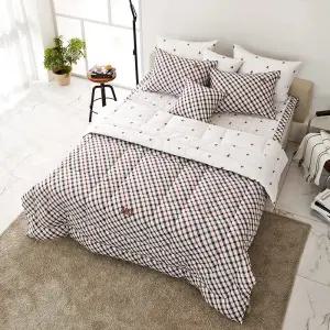 아사 테디스 브라운(6온스) 퀼트이불 싱글