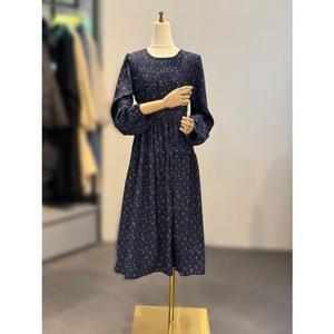 [갤러리아] ab.f.z 라운드넥 퍼프소매 스모그밴딩 플라워패턴 쉬폰원피스 ACZ1HO42C