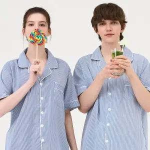 실크핏 클린 반팔 커플 잠옷 세트